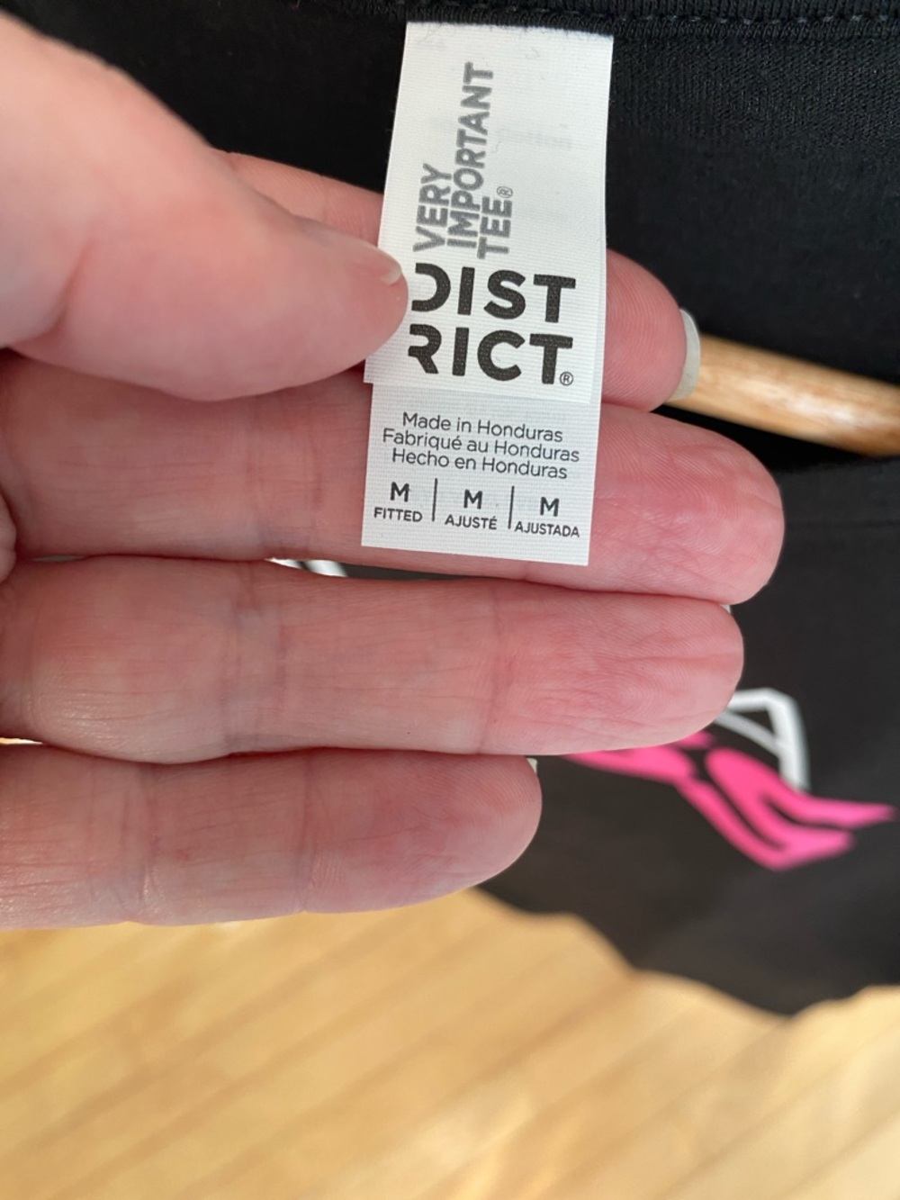 District Black Tee with Pink and White "LIKE A BOSS" Graphic - Picture 5 of 6